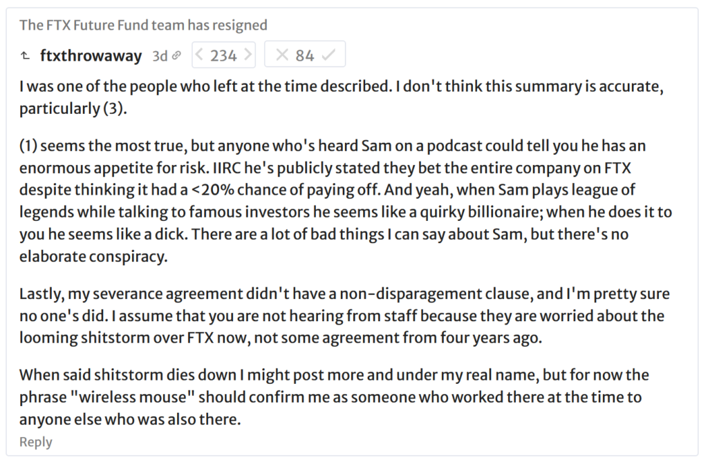 Risk Appetite Comment