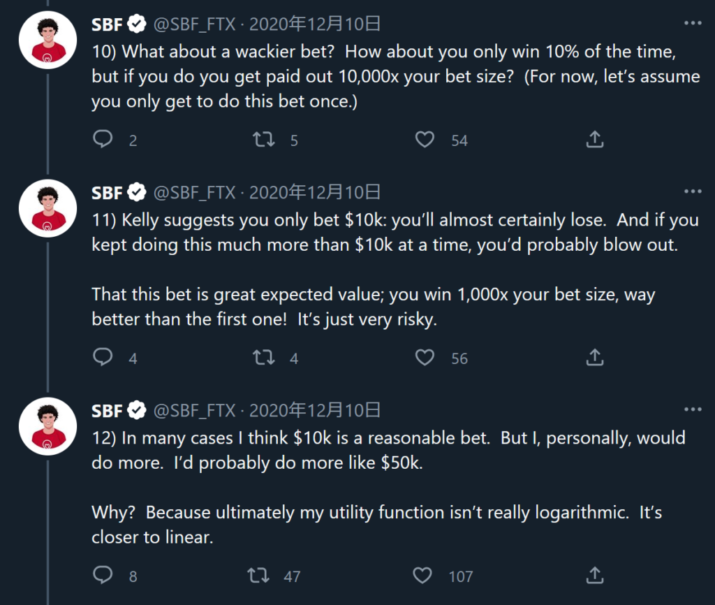 Kelly Criterion Tweet